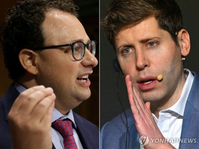 다리오 아모데이 앤트로픽 CEO와 샘 알트먼 오픈AI CEO [AFP=연합]